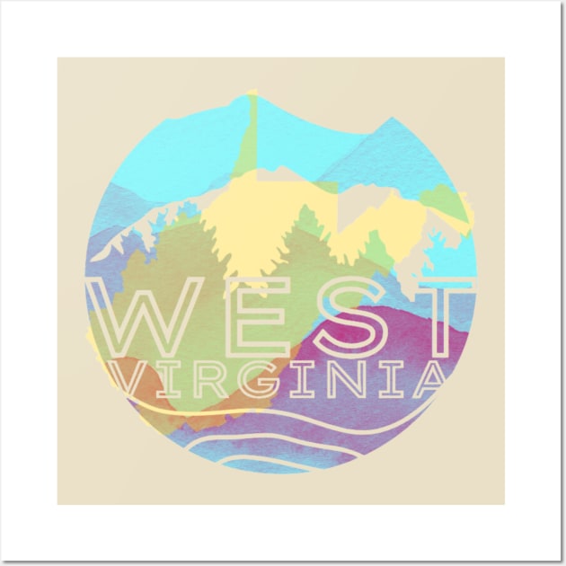 West Virginia 304 Pastel Mountains Wall Art by Instereo Creative